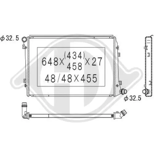 Kühler, Motorkühlung DIEDERICHS DCM3446 Bild Kühler, Motorkühlung DIEDERICHS DCM3446