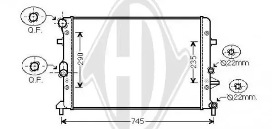 Kühler, Motorkühlung DIEDERICHS DCM3462 Bild Kühler, Motorkühlung DIEDERICHS DCM3462