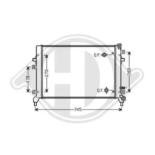 Kühler, Motorkühlung DIEDERICHS DCM3464 Bild Kühler, Motorkühlung DIEDERICHS DCM3464