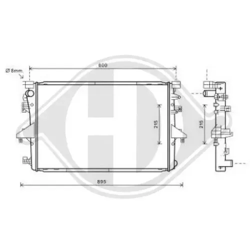 Kühler, Motorkühlung DIEDERICHS DCM3466 Bild Kühler, Motorkühlung DIEDERICHS DCM3466