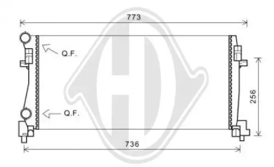 Kühler, Motorkühlung DIEDERICHS DCM3473 Bild Kühler, Motorkühlung DIEDERICHS DCM3473