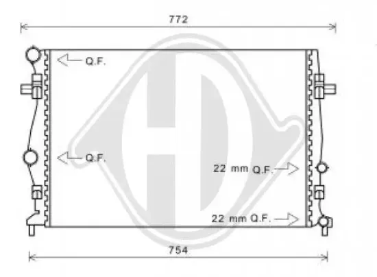Kühler, Motorkühlung DIEDERICHS DCM3474 Bild Kühler, Motorkühlung DIEDERICHS DCM3474