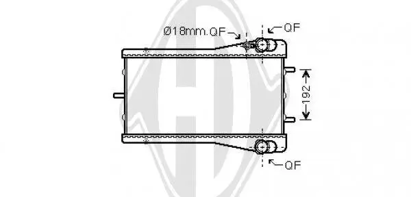 Kühler, Motorkühlung rechts DIEDERICHS DCM3553