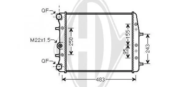 Kühler, Motorkühlung DIEDERICHS DCM3562