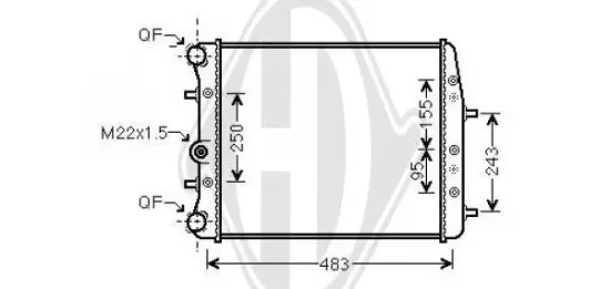 Kühler, Motorkühlung DIEDERICHS DCM3562 Bild Kühler, Motorkühlung DIEDERICHS DCM3562