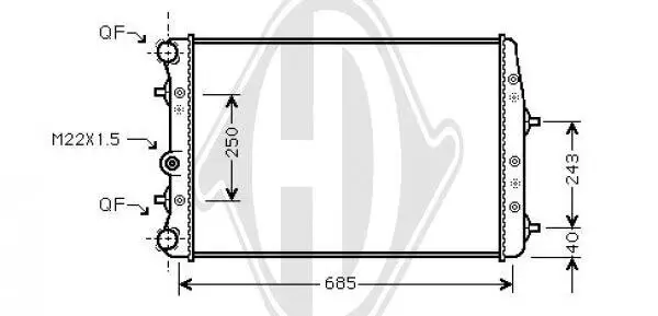 Kühler, Motorkühlung DIEDERICHS DCM3566