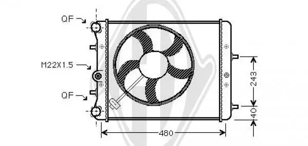 Kühler, Motorkühlung DIEDERICHS DCM3567