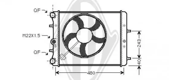 Kühler, Motorkühlung DIEDERICHS DCM3567 Bild Kühler, Motorkühlung DIEDERICHS DCM3567