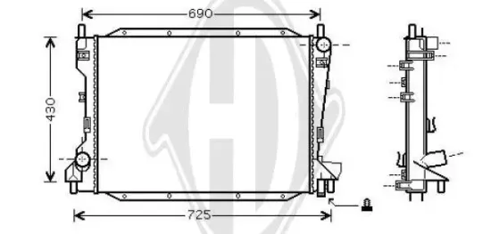 Kühler, Motorkühlung DIEDERICHS DCM3570 Bild Kühler, Motorkühlung DIEDERICHS DCM3570