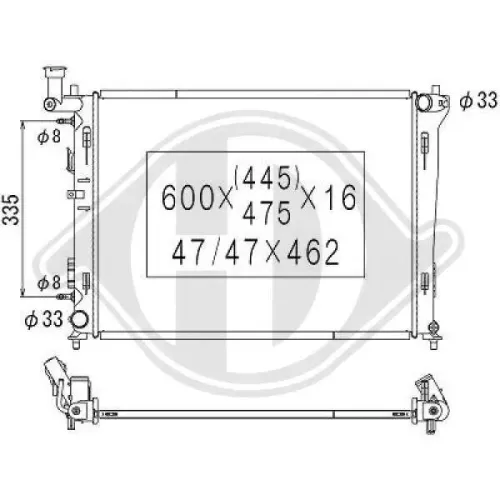 Kühler, Motorkühlung DIEDERICHS DCM3697 Bild Kühler, Motorkühlung DIEDERICHS DCM3697