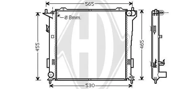 Kühler, Motorkühlung DIEDERICHS DCM3698