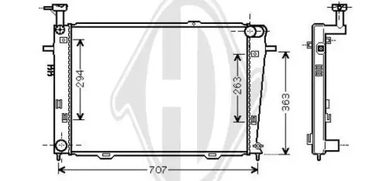 Kühler, Motorkühlung DIEDERICHS DCM3708 Bild Kühler, Motorkühlung DIEDERICHS DCM3708