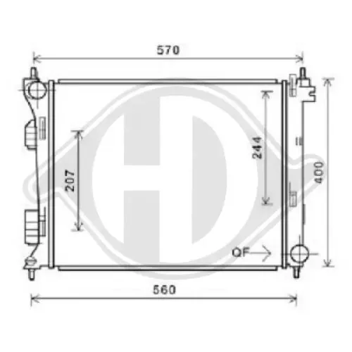 Kühler, Motorkühlung DIEDERICHS DCM3715 Bild Kühler, Motorkühlung DIEDERICHS DCM3715