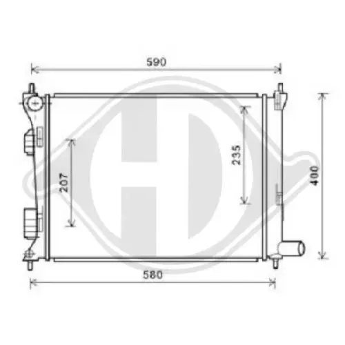 Kühler, Motorkühlung DIEDERICHS DCM3718 Bild Kühler, Motorkühlung DIEDERICHS DCM3718