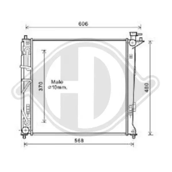 Kühler, Motorkühlung DIEDERICHS DCM3719