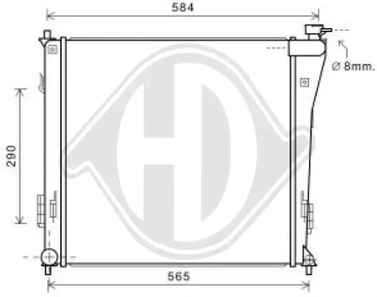 Kühler, Motorkühlung DIEDERICHS DCM3726 Bild Kühler, Motorkühlung DIEDERICHS DCM3726