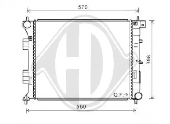 Kühler, Motorkühlung DIEDERICHS DCM3733 Bild Kühler, Motorkühlung DIEDERICHS DCM3733