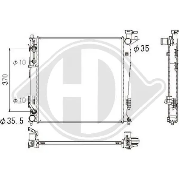 Kühler, Motorkühlung DIEDERICHS DCM3825