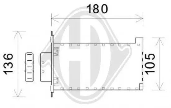 Wärmetauscher, Innenraumheizung DIEDERICHS DCM3835 Bild Wärmetauscher, Innenraumheizung DIEDERICHS DCM3835