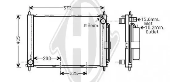 Kühler, Motorkühlung DIEDERICHS DCM3845 Bild Kühler, Motorkühlung DIEDERICHS DCM3845