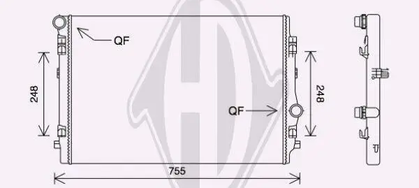 Kühler, Motorkühlung DIEDERICHS DCM3868