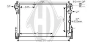 Kühler, Motorkühlung DIEDERICHS DCM3882