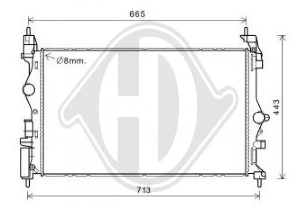 Kühler, Motorkühlung DIEDERICHS DCM3889