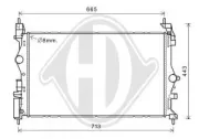 Kühler, Motorkühlung DIEDERICHS DCM3889