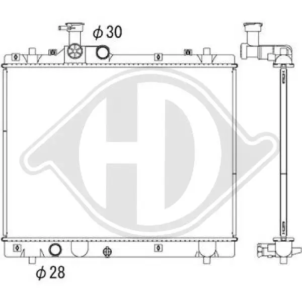 Kühler, Motorkühlung DIEDERICHS DCM3902