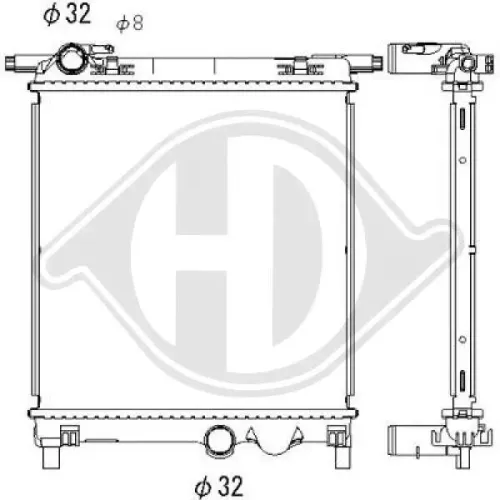 Kühler, Motorkühlung DIEDERICHS DCM3903 Bild Kühler, Motorkühlung DIEDERICHS DCM3903