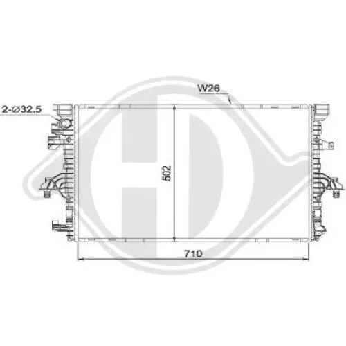 Kühler, Motorkühlung DIEDERICHS DCM3905 Bild Kühler, Motorkühlung DIEDERICHS DCM3905