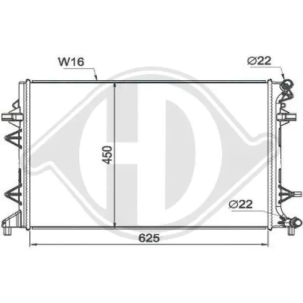 Kühler, Motorkühlung DIEDERICHS DCM3907