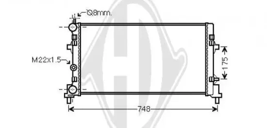 Kühler, Motorkühlung DIEDERICHS DCM3913 Bild Kühler, Motorkühlung DIEDERICHS DCM3913