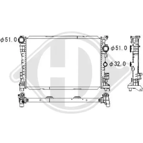 Kühler, Motorkühlung DIEDERICHS DCM3914 Bild Kühler, Motorkühlung DIEDERICHS DCM3914