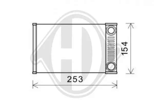 Wärmetauscher, Innenraumheizung DIEDERICHS DCM3915