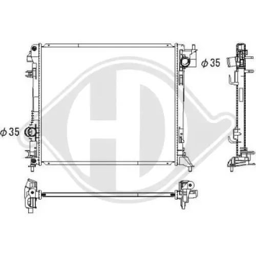 Kühler, Motorkühlung DIEDERICHS DCM3932 Bild Kühler, Motorkühlung DIEDERICHS DCM3932