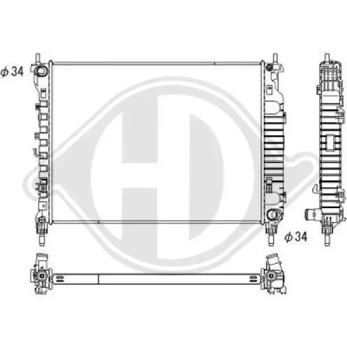 Kühler, Motorkühlung DIEDERICHS DCM3937 Bild Kühler, Motorkühlung DIEDERICHS DCM3937