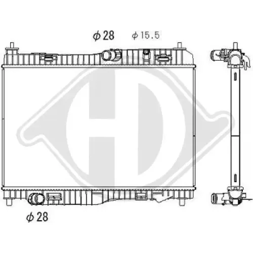 Kühler, Motorkühlung DIEDERICHS DCM3945 Bild Kühler, Motorkühlung DIEDERICHS DCM3945