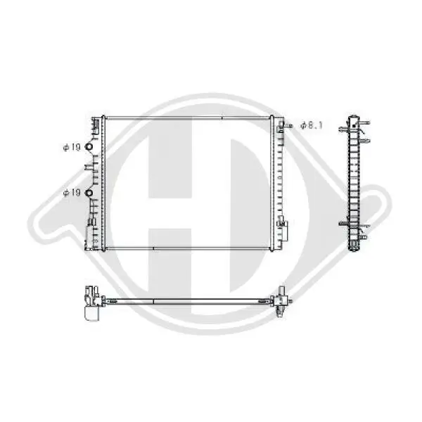 Kühler, Motorkühlung DIEDERICHS DCM3981