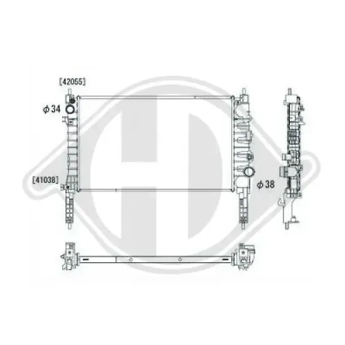 Kühler, Motorkühlung DIEDERICHS DCM3982 Bild Kühler, Motorkühlung DIEDERICHS DCM3982