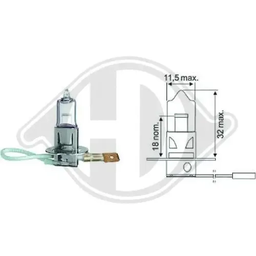 Glühlampe, Fernscheinwerfer 12 V 55 W H3 DIEDERICHS LID10016 Bild Glühlampe, Fernscheinwerfer 12 V 55 W H3 DIEDERICHS LID10016