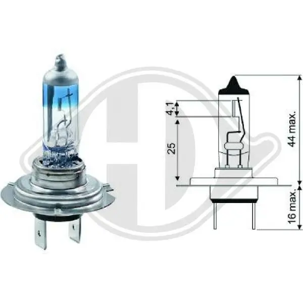 Glühlampe, Fernscheinwerfer 12 V 55 W H7 DIEDERICHS LID10020