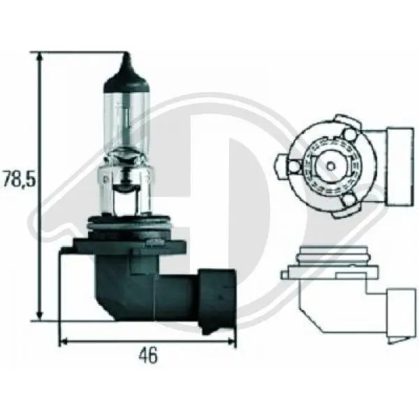 Glühlampe, Fernscheinwerfer 12 V 60 W HB3 DIEDERICHS LID10025