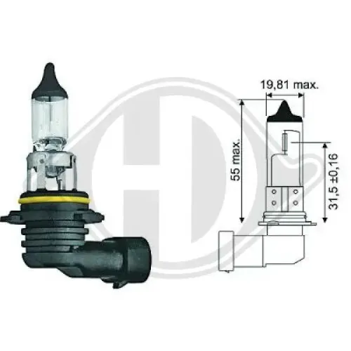 Glühlampe, Fernscheinwerfer 12 V 51 W HB4 DIEDERICHS LID10030 Bild Glühlampe, Fernscheinwerfer 12 V 51 W HB4 DIEDERICHS LID10030