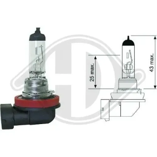 Glühlampe, Fernscheinwerfer 12 V 55 W H11 DIEDERICHS LID10040 Bild Glühlampe, Fernscheinwerfer 12 V 55 W H11 DIEDERICHS LID10040