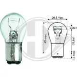 Glühlampe, Brems-/Schlusslicht 12 V 4 W 21 W DIEDERICHS LID10051