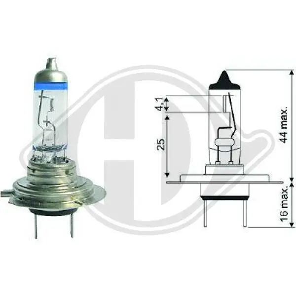 Glühlampe, Fernscheinwerfer 12 V 55 W H7 DIEDERICHS LID10063