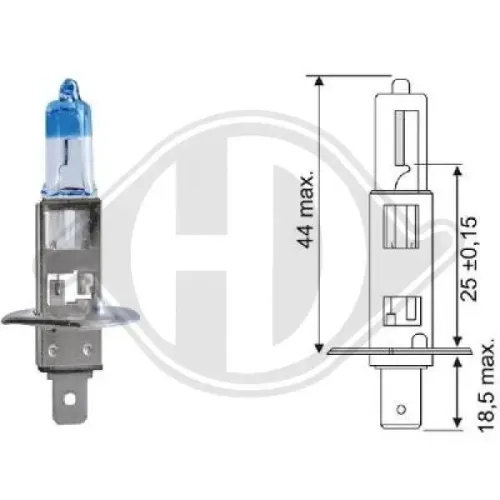 Glühlampe, Fernscheinwerfer 12 V 55 W H1 DIEDERICHS LID10065 Bild Glühlampe, Fernscheinwerfer 12 V 55 W H1 DIEDERICHS LID10065