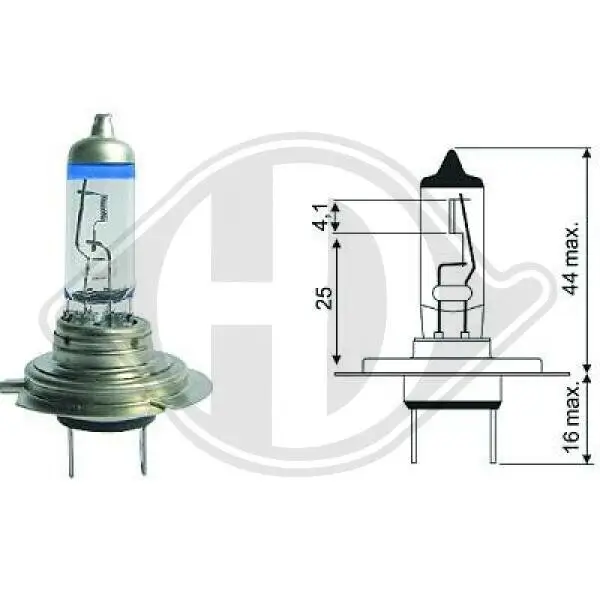 Glühlampe, Fernscheinwerfer 12 V 55 W H7 DIEDERICHS LID10066