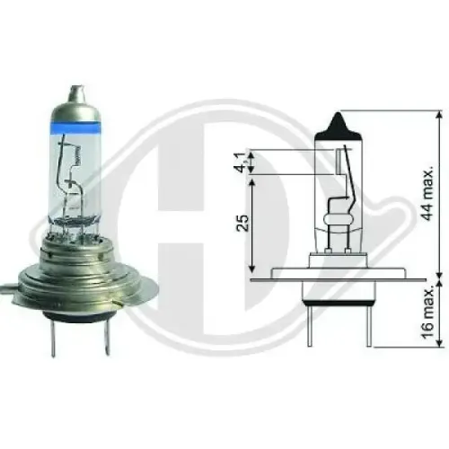 Glühlampe, Fernscheinwerfer 12 V 55 W H7 DIEDERICHS LID10066 Bild Glühlampe, Fernscheinwerfer 12 V 55 W H7 DIEDERICHS LID10066